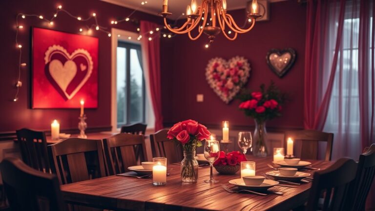 romantic dining room decorations