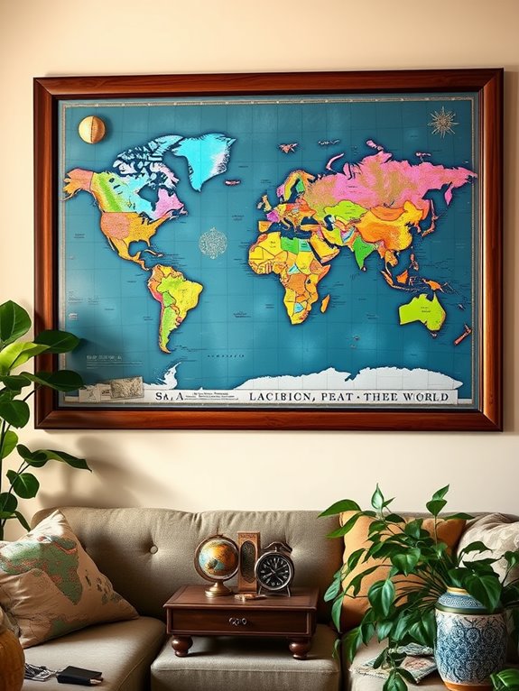 scratch off world map art