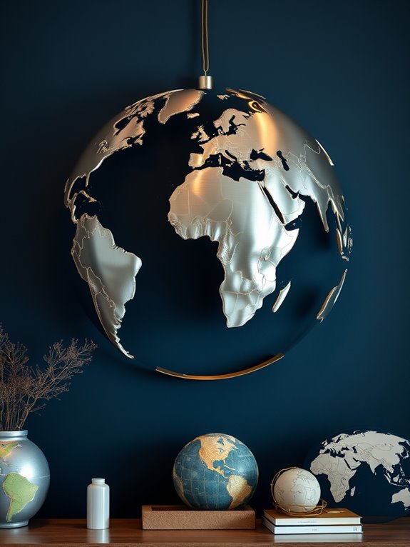 sculptural depth globe art