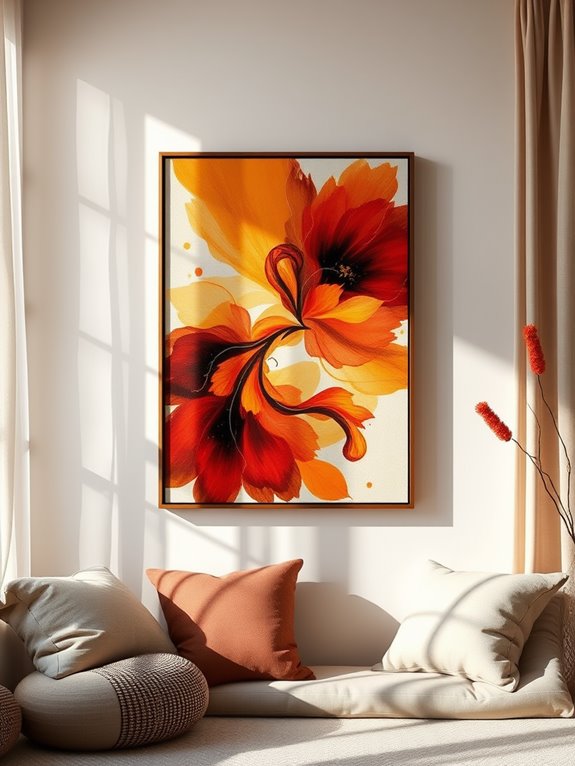 seasonal abstract art display