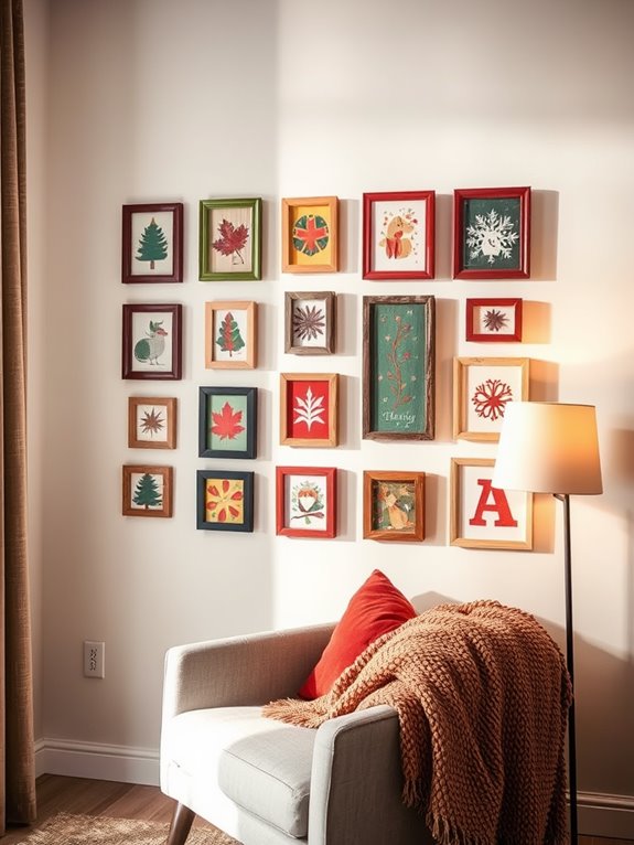 seasonal art in frames