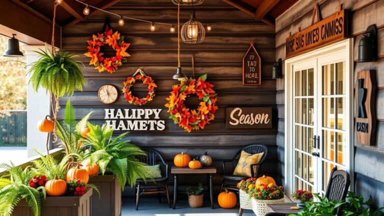 seasonal back porch decor