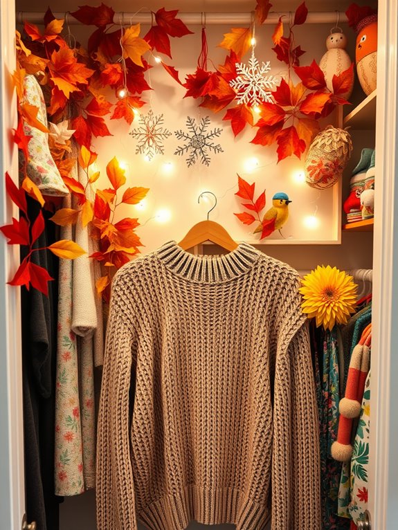 seasonal closet decor selection