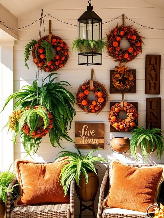 seasonal porch decor selection