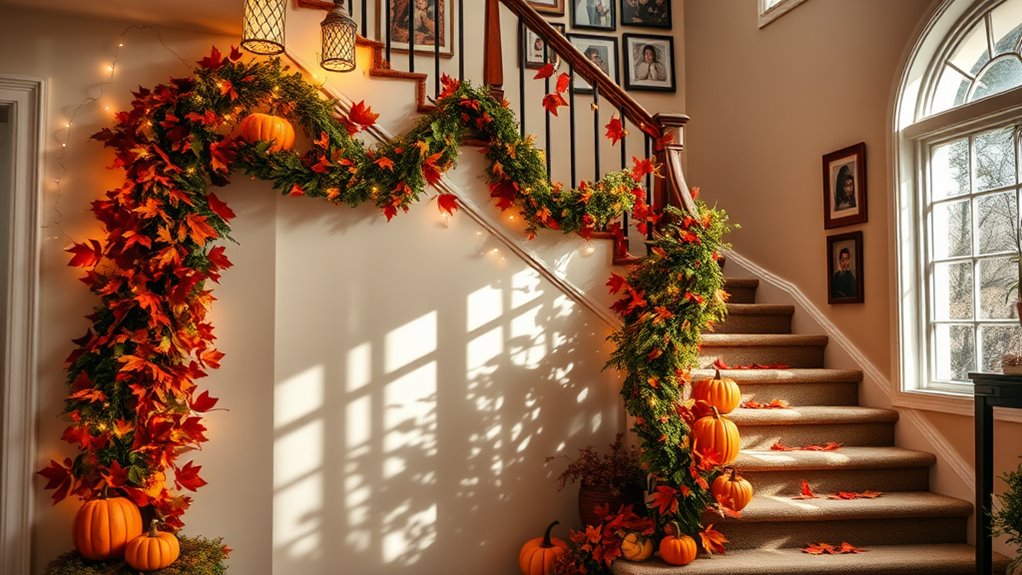 seasonal staircase wall decor