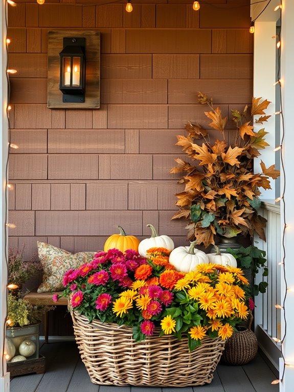 selecting autumn porch decorations