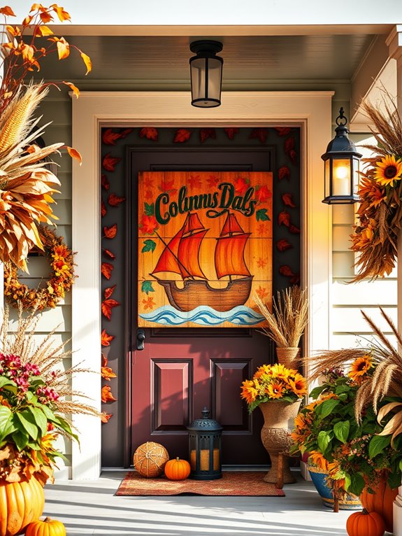 selecting columbus day decor