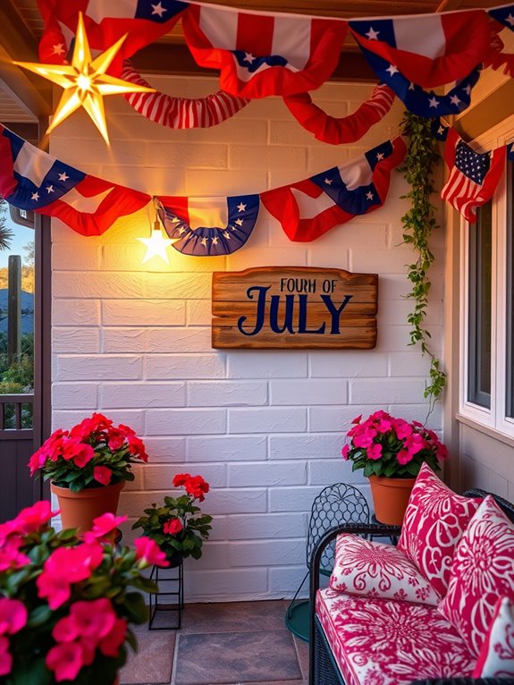 selecting patriotic outdoor decorations