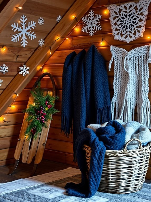 selecting winter attic decor