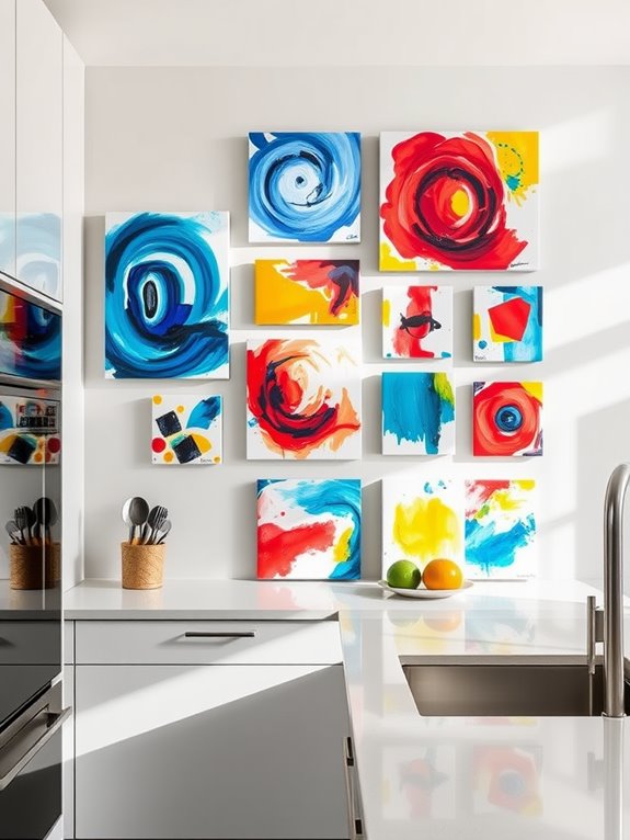 smaller canvases gallery display