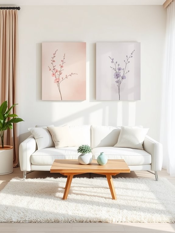 soft pastel wall art