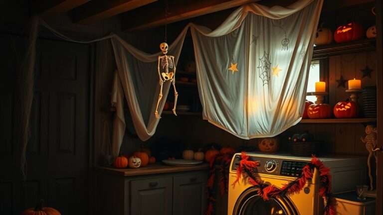 spooky laundry room decor