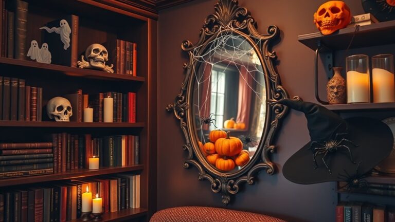 spooky library wall decor