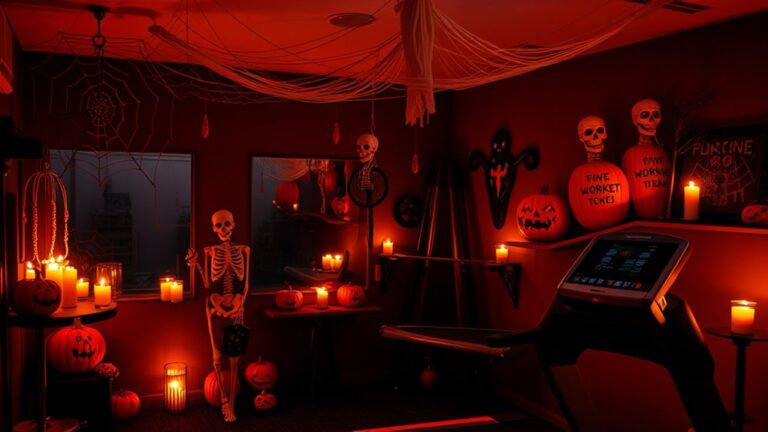 spooky workout space decor