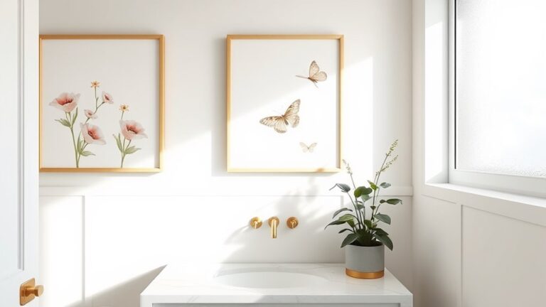 spring bathroom wall decor