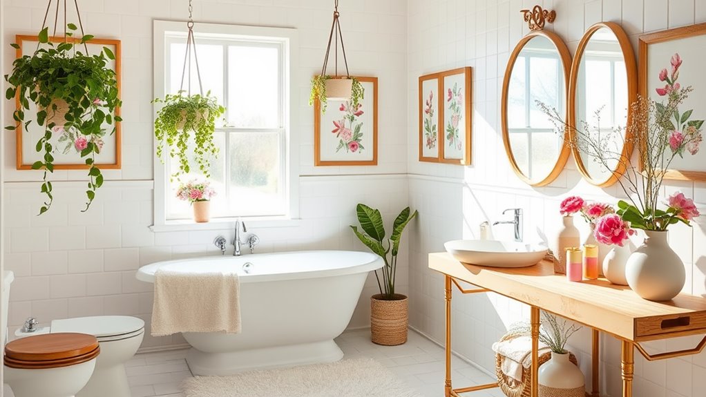 spring bathroom wall decor