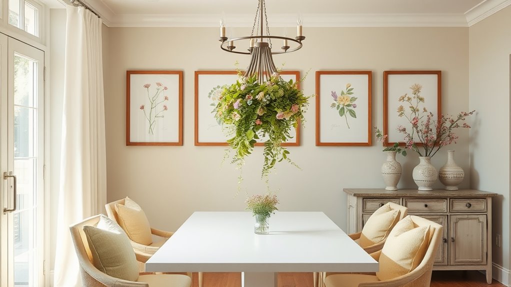 spring dining room decor