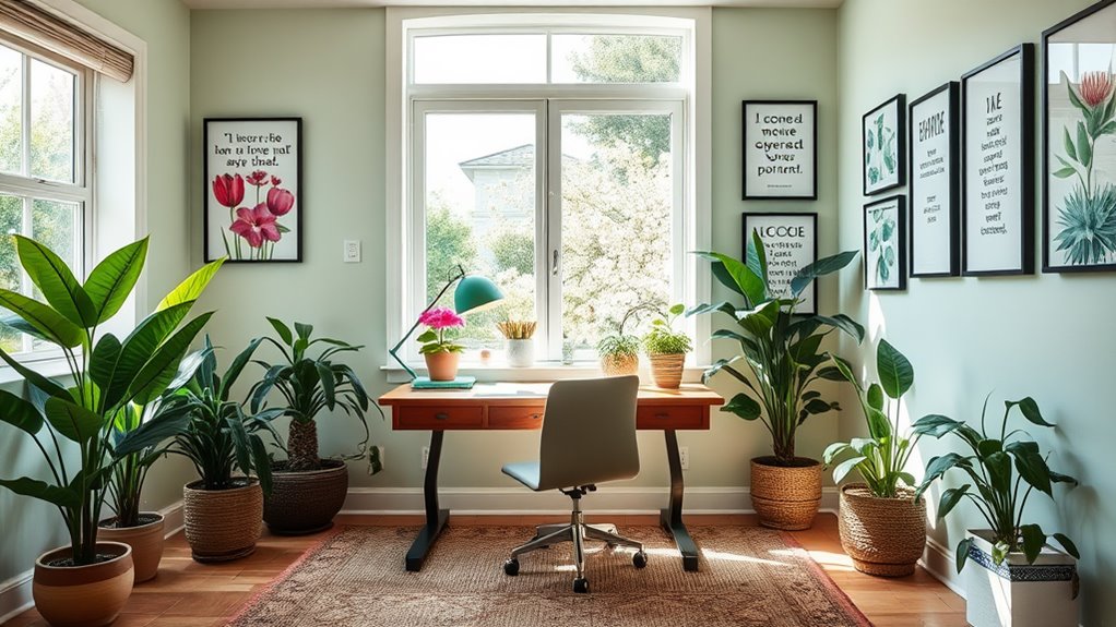 spring home office decor