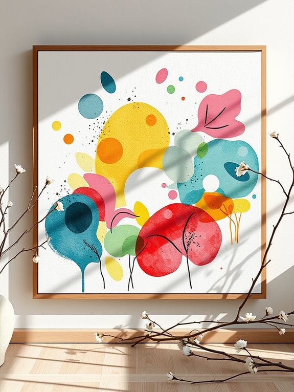 spring inspired abstract artwork