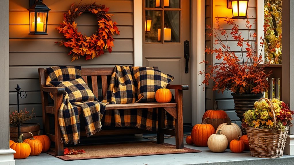 stylish fall entryway decor