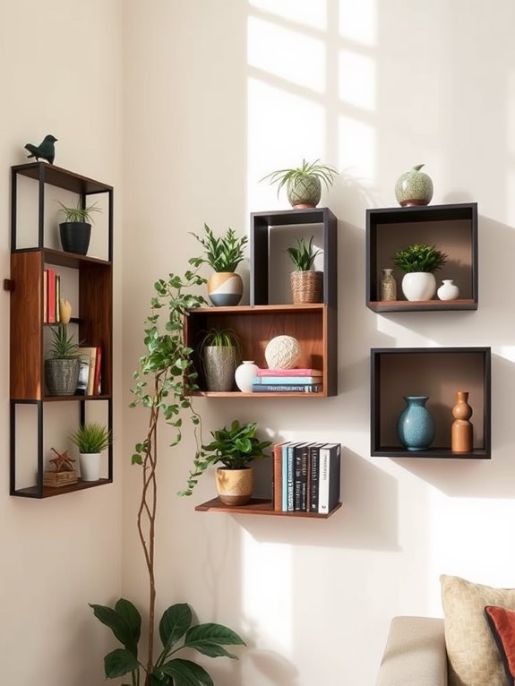 stylish functional decorative shelving