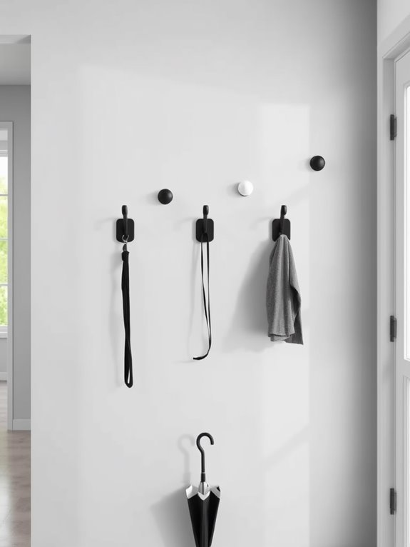 stylish single color wall hooks