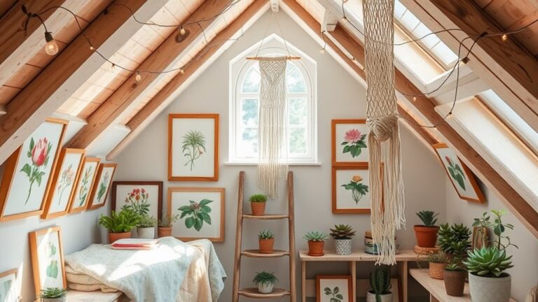 summer attic wall decor