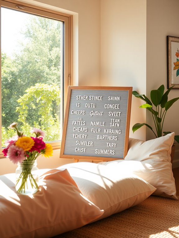 summer inspiration letter board