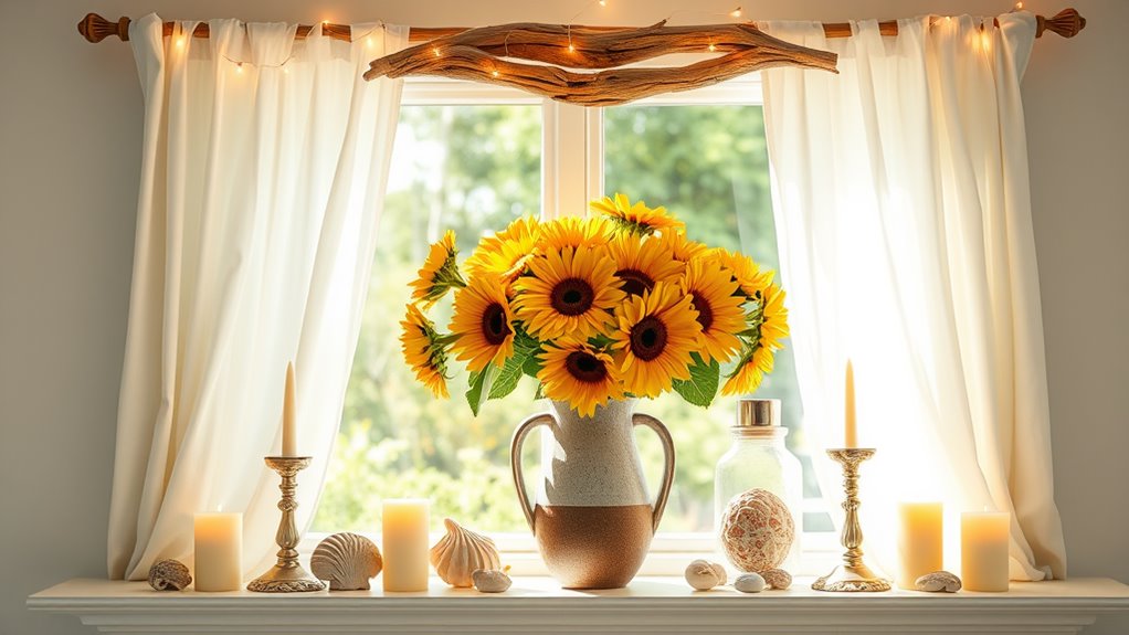 summer mantel decor ideas