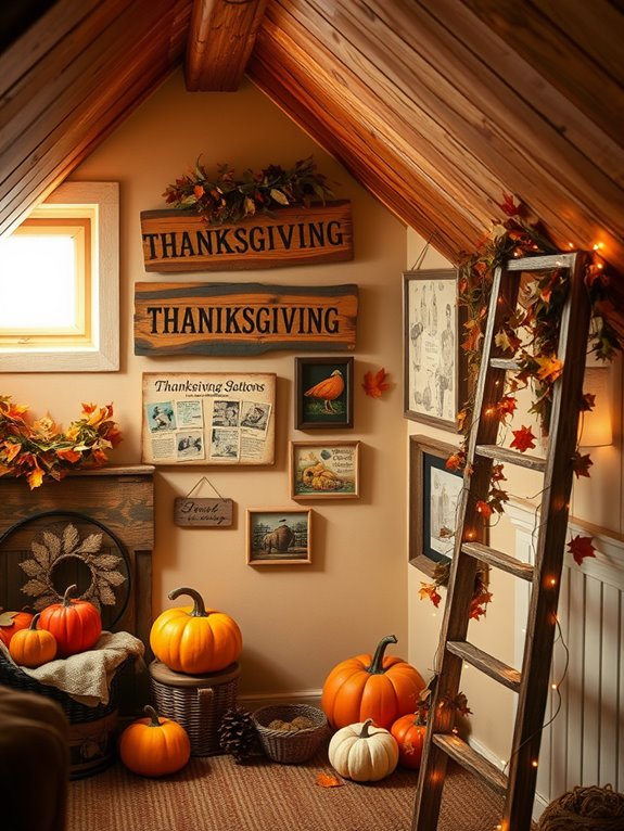 thanksgiving attic wall decor