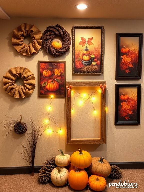 thanksgiving basement wall decor