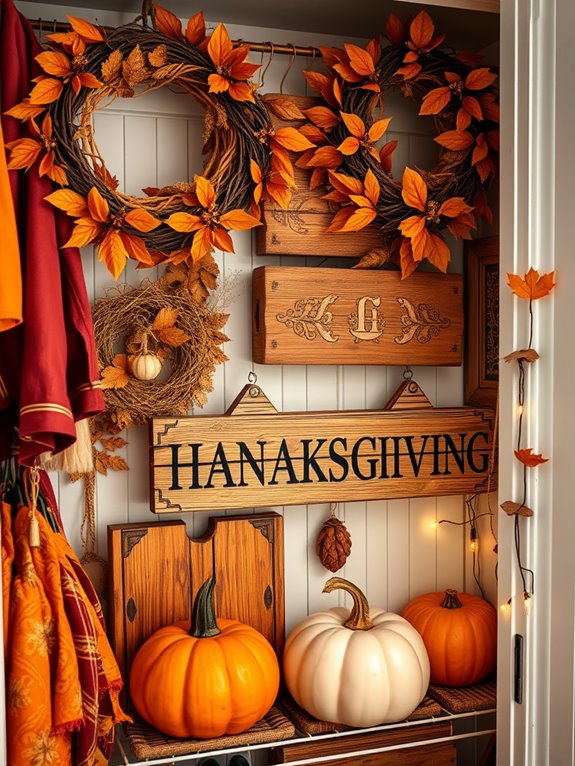 thanksgiving closet wall decor