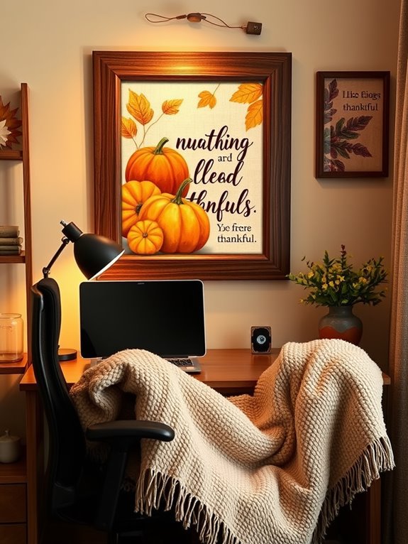 thanksgiving home office decor