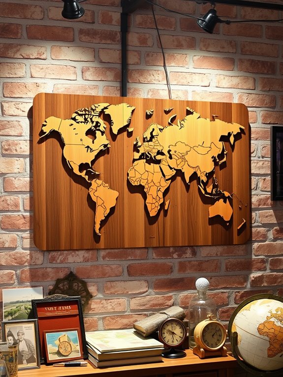 three dimensional map decoration