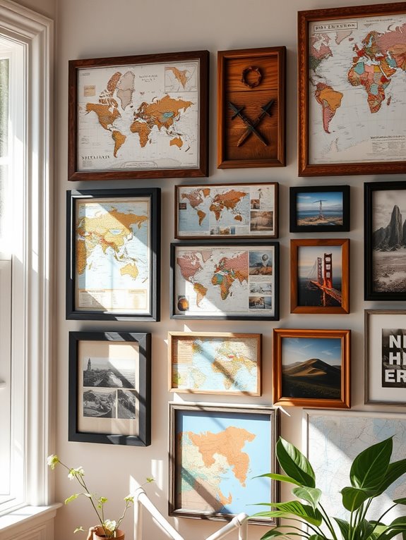 travel inspired gallery wall