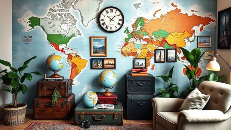 travel themed wall decor ideas