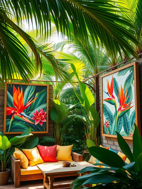 tropical canvas art decor