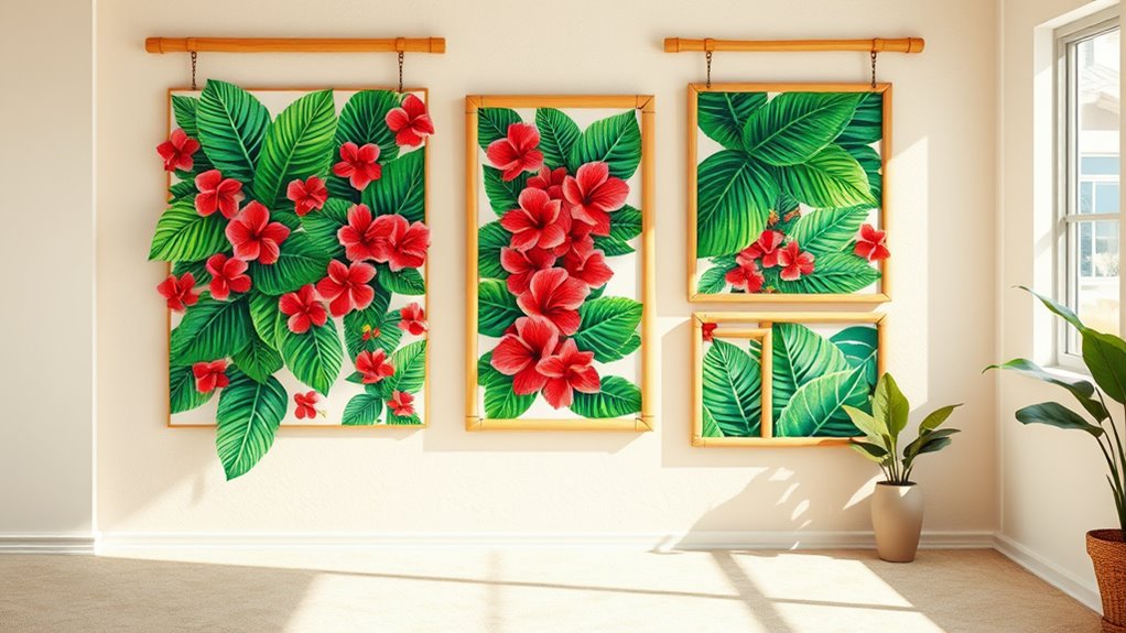 tropical summer wall art