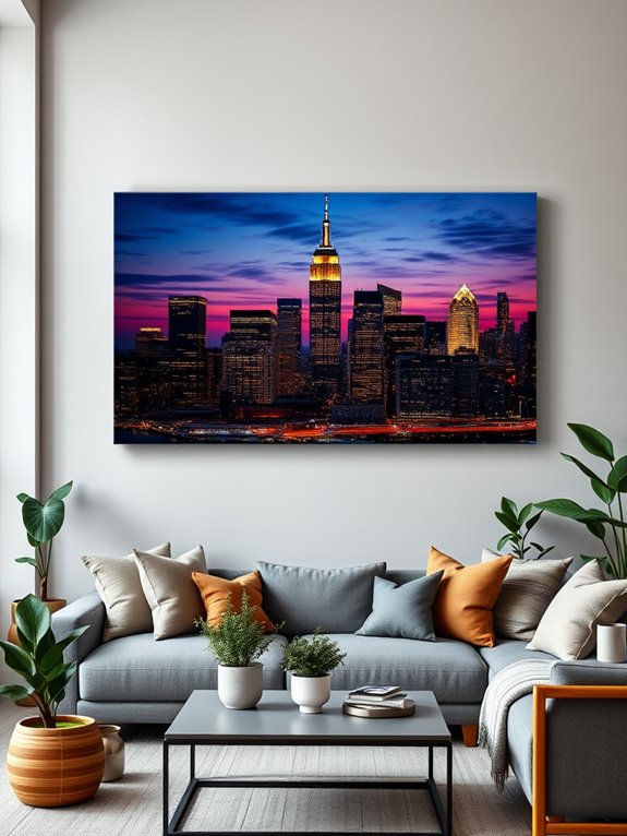 unique skyline wall art