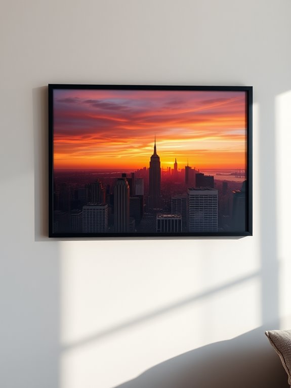 urban skyline artwork displays