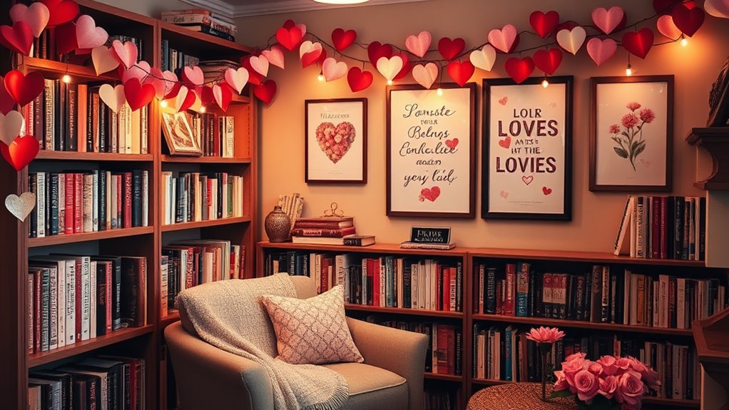 valentine s day library decor