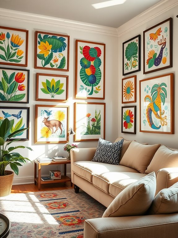 vibrant art for decor