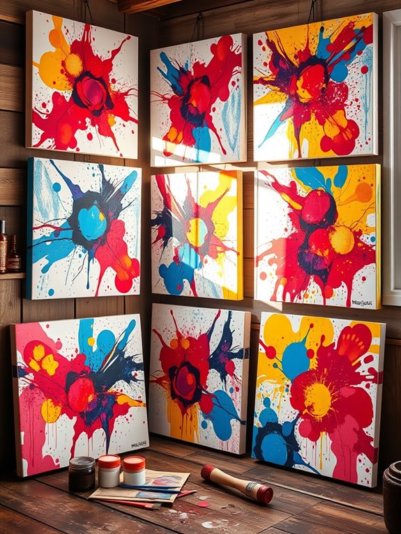 vibrant diy canvas painting