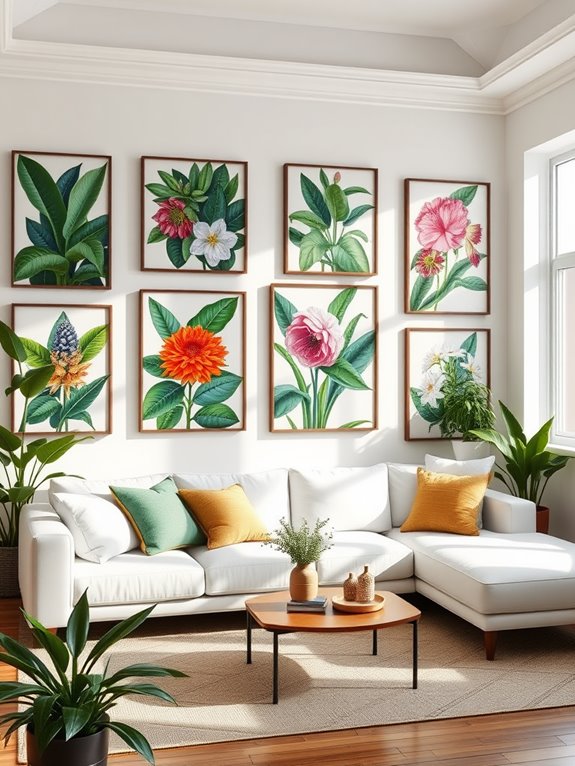 vibrant plant inspired artwork