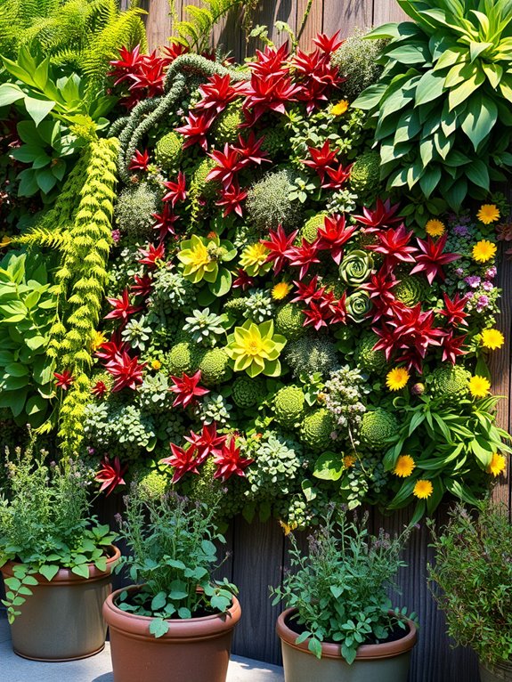 vibrant plant living wall