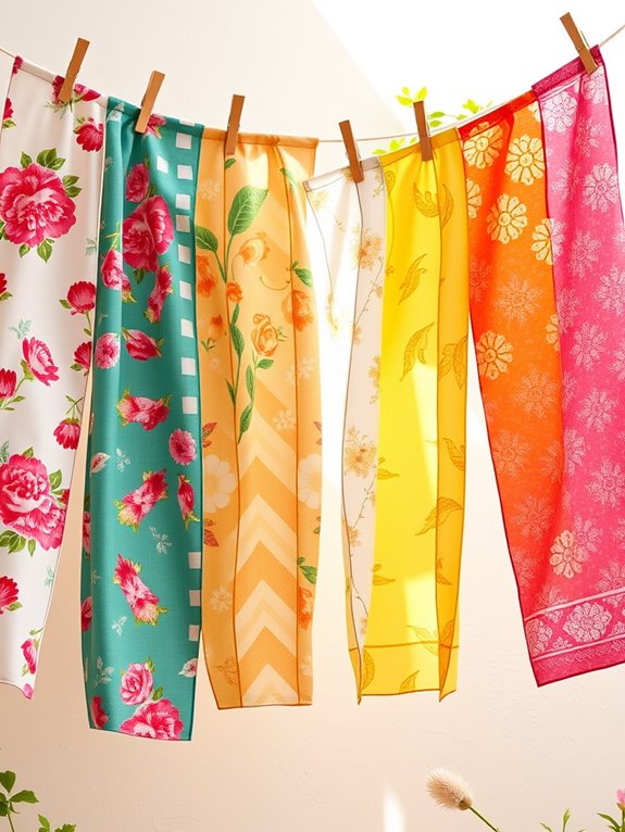 vibrant spring fabric banners