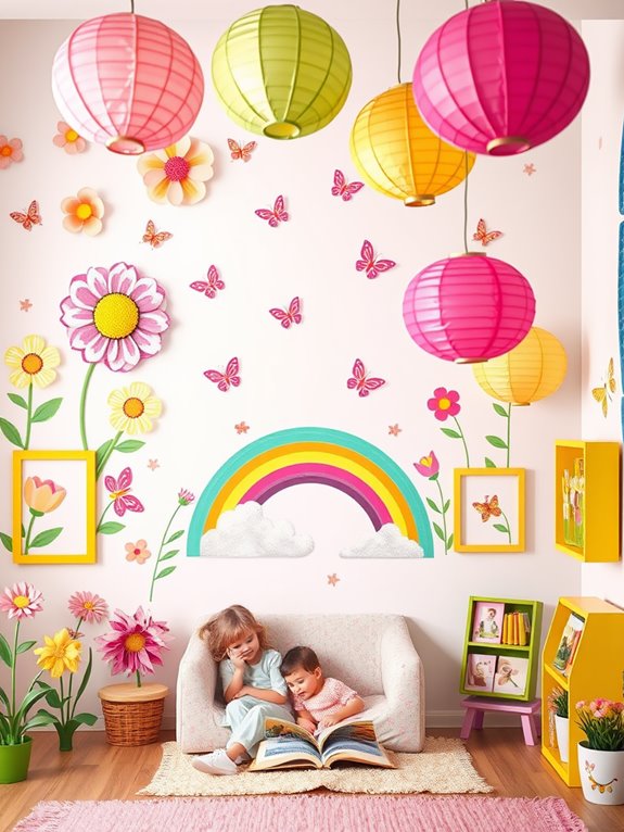 vibrant spring wall decor