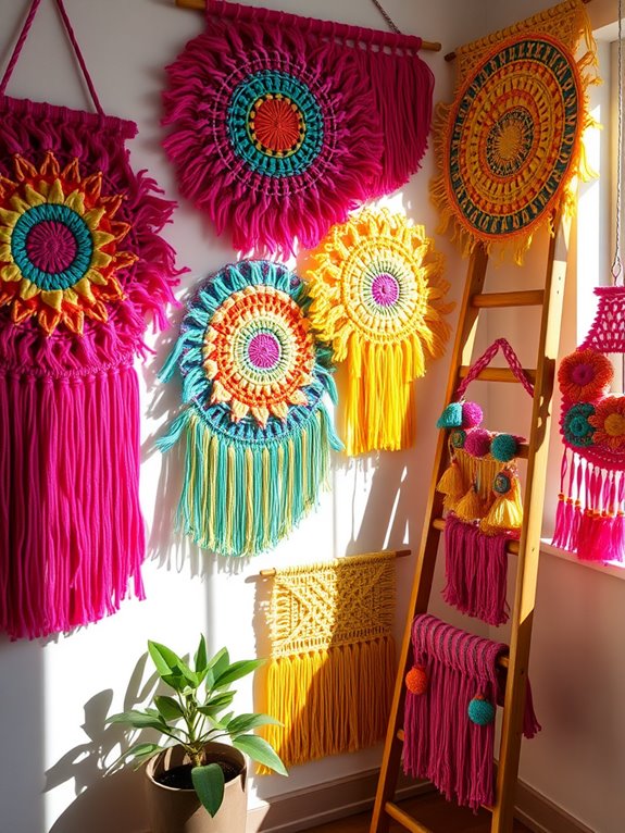 vibrant textile art displays