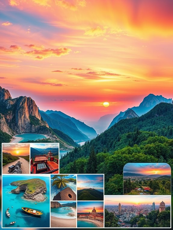 vibrant travel imagery decor