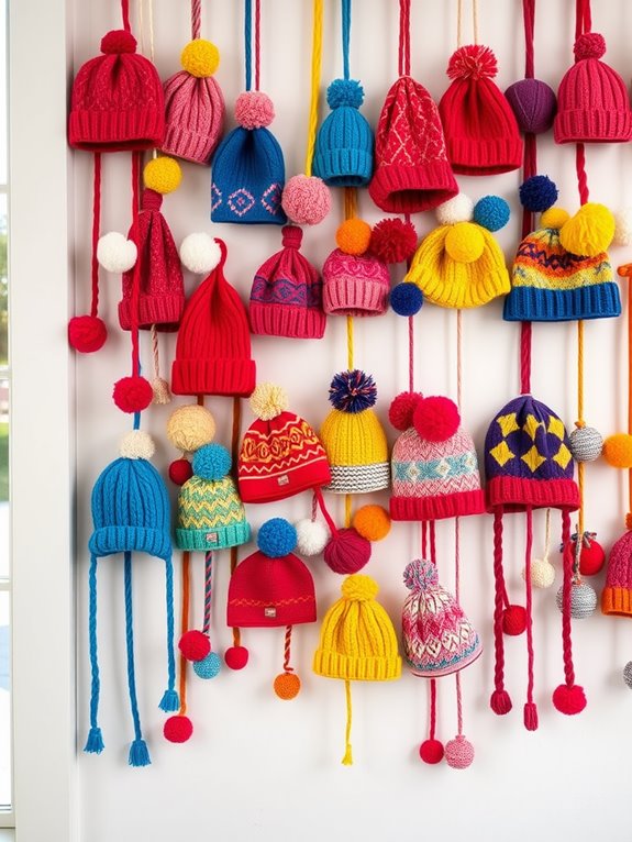 vibrant winter hat showcase